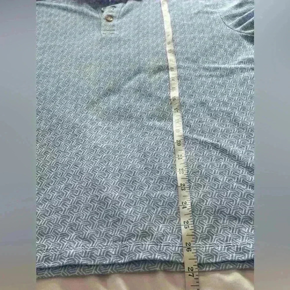 Tommy Bahama Mod Palms Geo IslandZone Polo Blue/White Men's Small - Picture 7 of 8